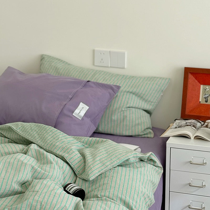 Bryina Bedding Set - 100% Cotton - Green
