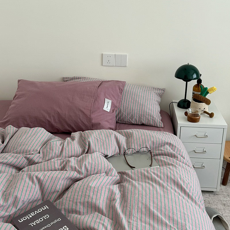 Bryina Bedding Set - 100% Cotton - Green