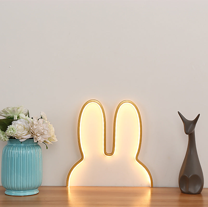 Bunny-Shaped LED Ambient Wall and Table Night Light | Kelmera