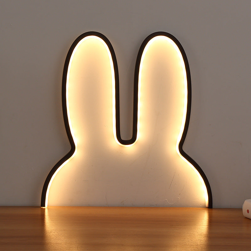 Bunny-Shaped LED Ambient Wall and Table Night Light | Kelmera