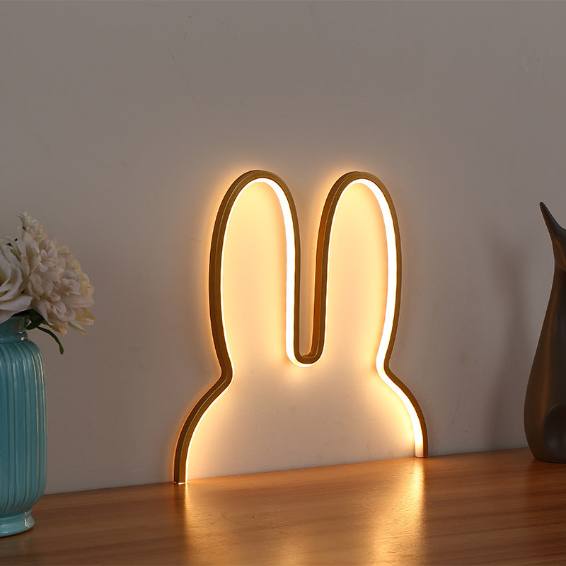 Bunny-Shaped LED Ambient Wall and Table Night Light | Kelmera