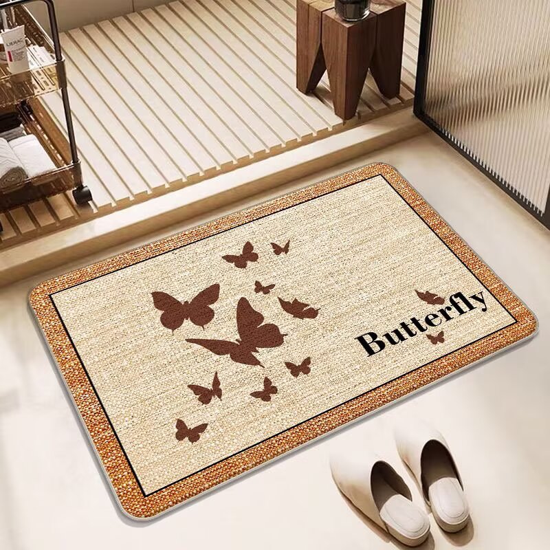 Butterfly-Inspired Decorative Bath Mat | Kelmera