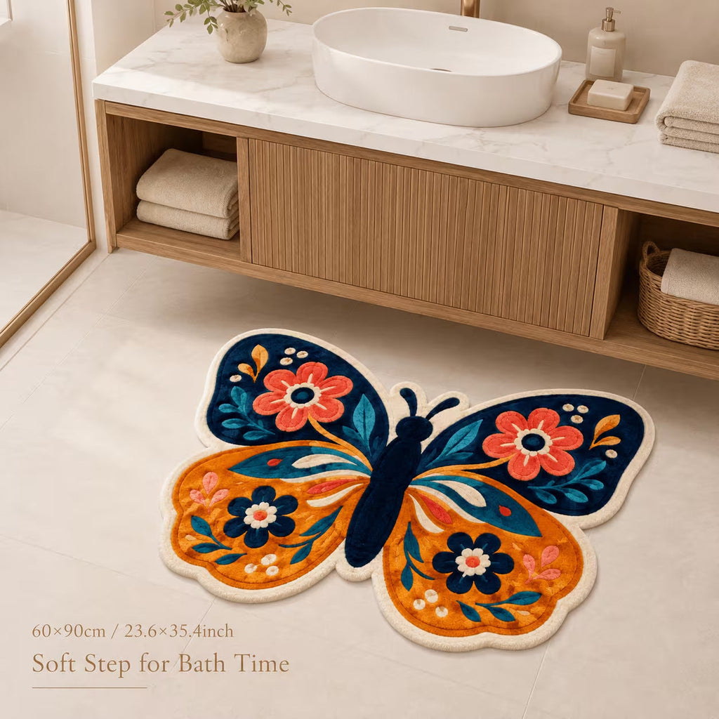 Butterfly-Shaped Bath Mat | Kelmera