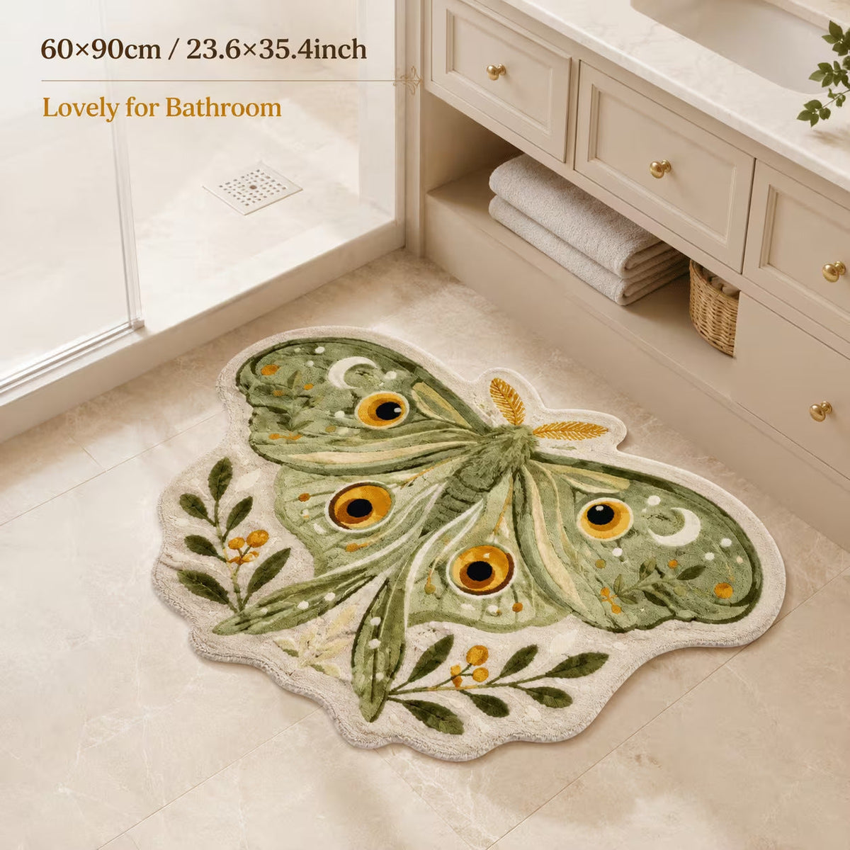 Butterfly-Shaped Bath Mat | Kelmera