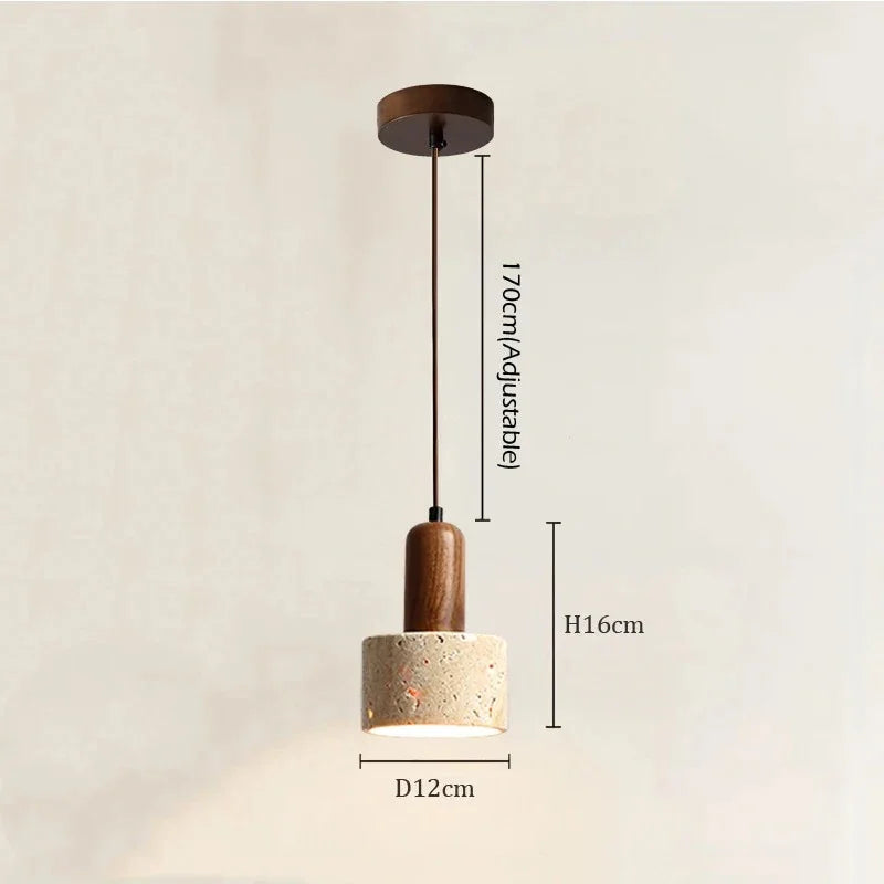Oscar Travertine Pendant Lamp-Kelmera