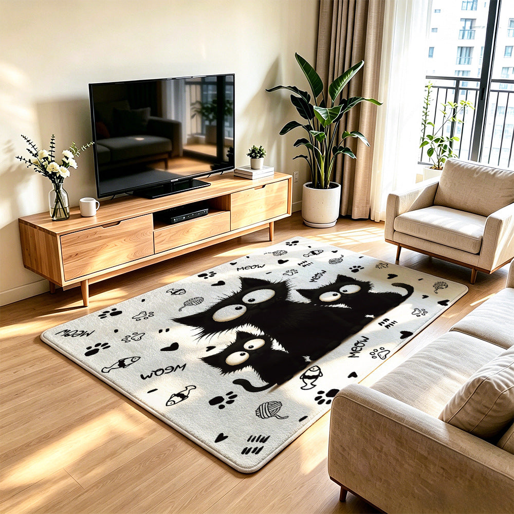 Cartoon Cat Area Rug | Kelmera