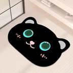 Cartoon Cat Shape Plush Bath Mat | Kelmera