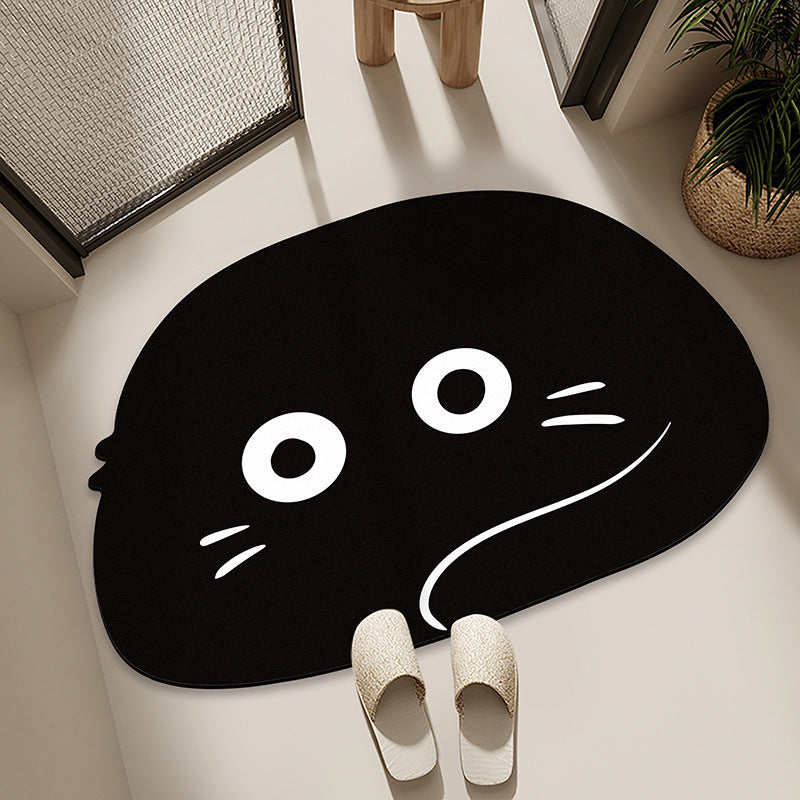 Cartoon Cat-Themed Bath Mat | Kelmera