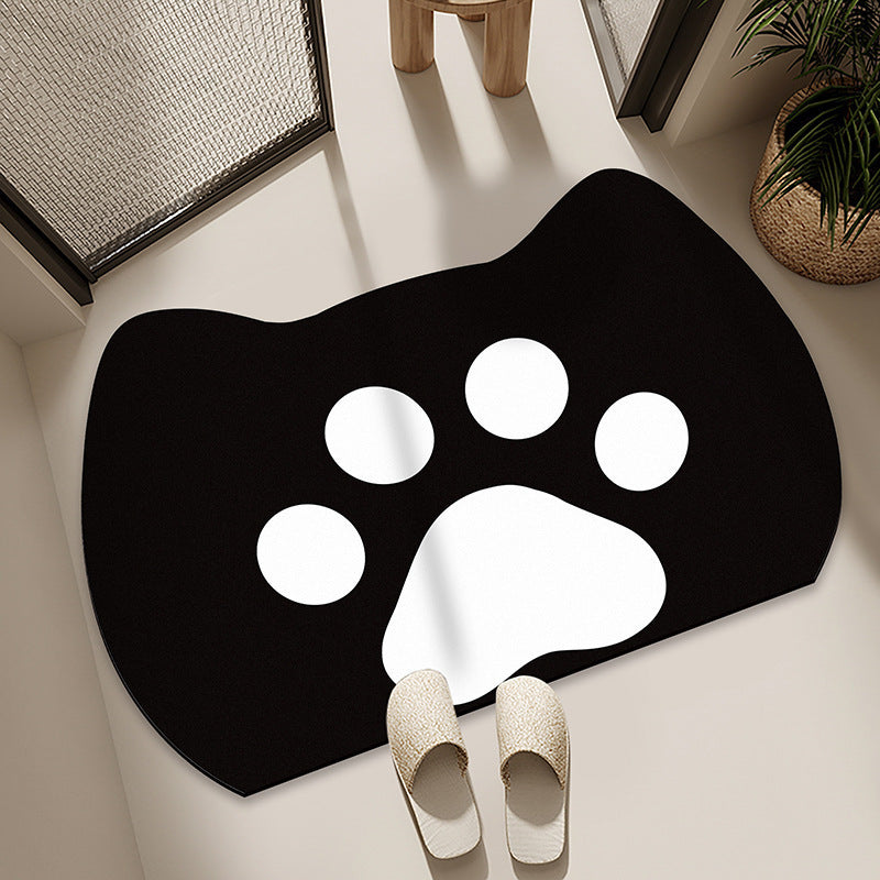 Cartoon Cat-Themed Bath Mat | Kelmera