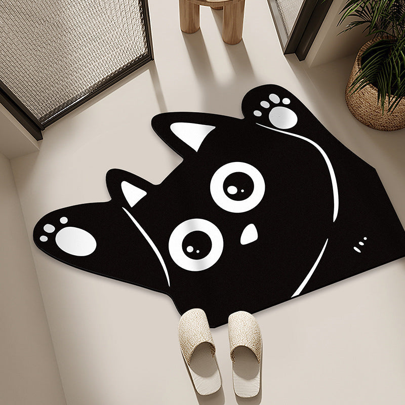 Cartoon Cat-Themed Bath Mat | Kelmera