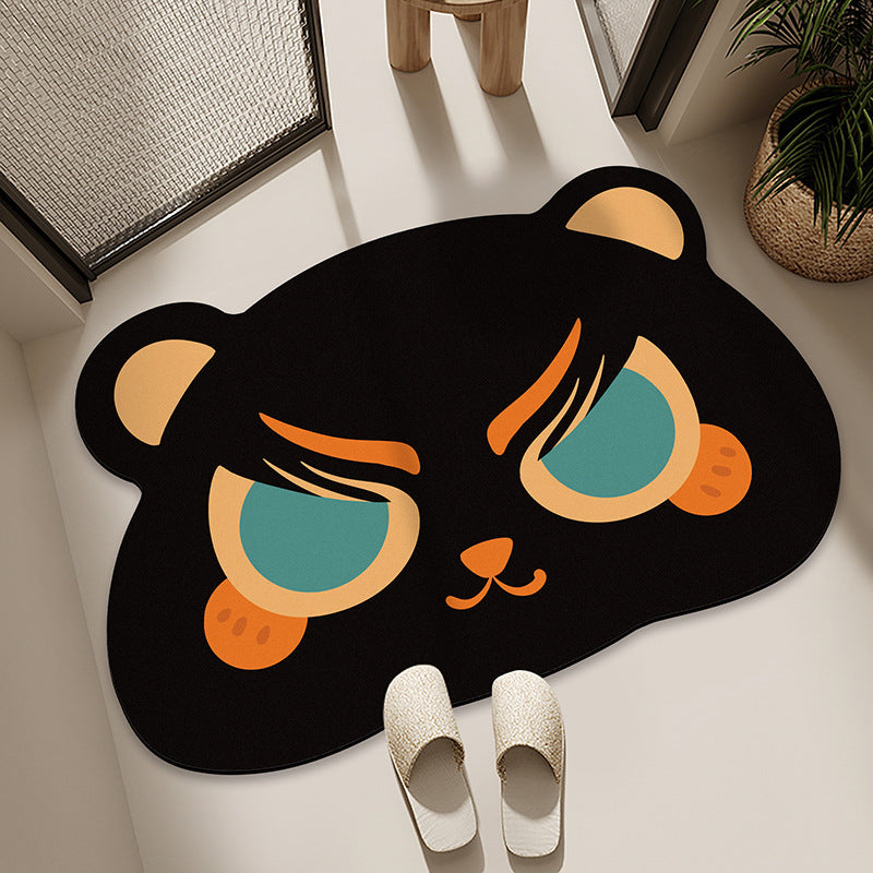 Cartoon Cat-Themed Bath Mat | Kelmera