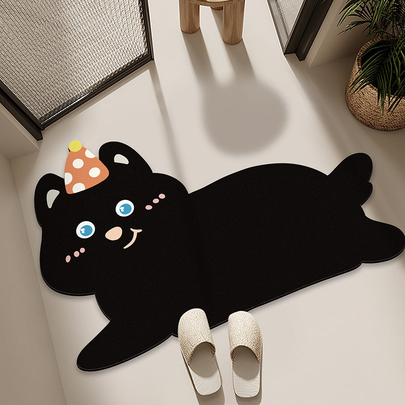 Cartoon Cat-Themed Bath Mat | Kelmera