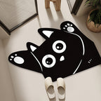 Cartoon Cat-Themed Bath Mat | Kelmera