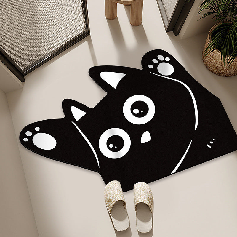Cartoon Cat-Themed Bath Mat | Kelmera