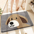 Cartoon Cat-Themed Plush Bath Mat | Kelmera