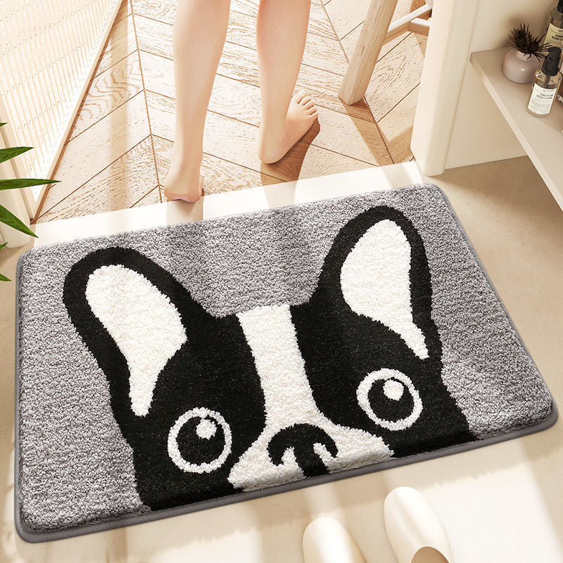 Cartoon Cat-Themed Plush Bath Mat | Kelmera