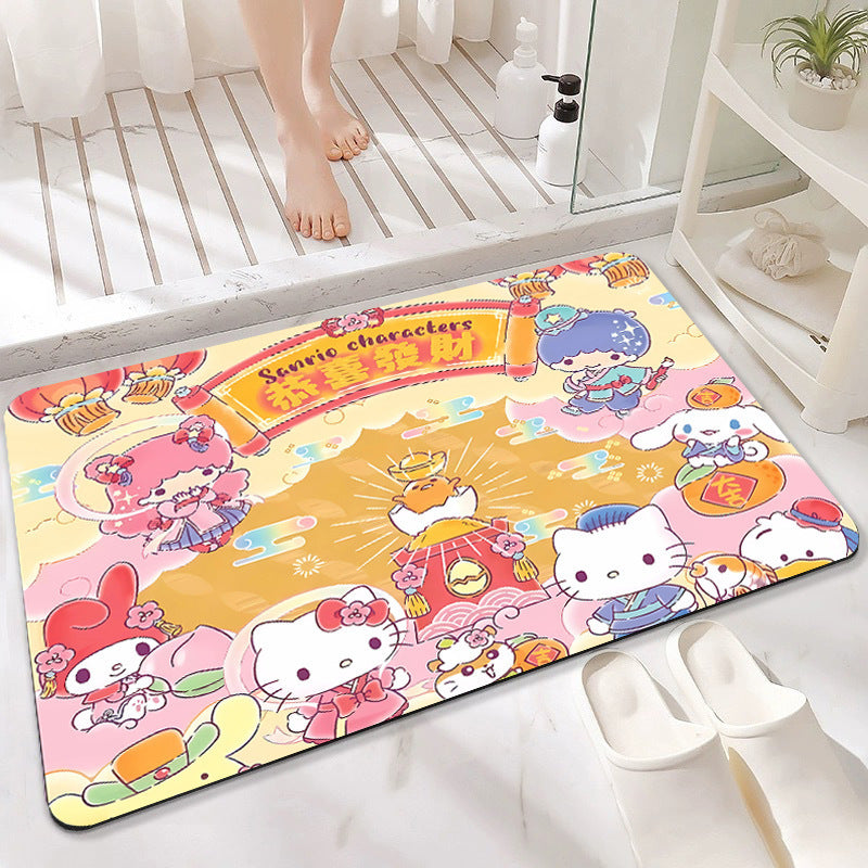 Cartoon Character Memory Foam Bath Mat | Kelmera
