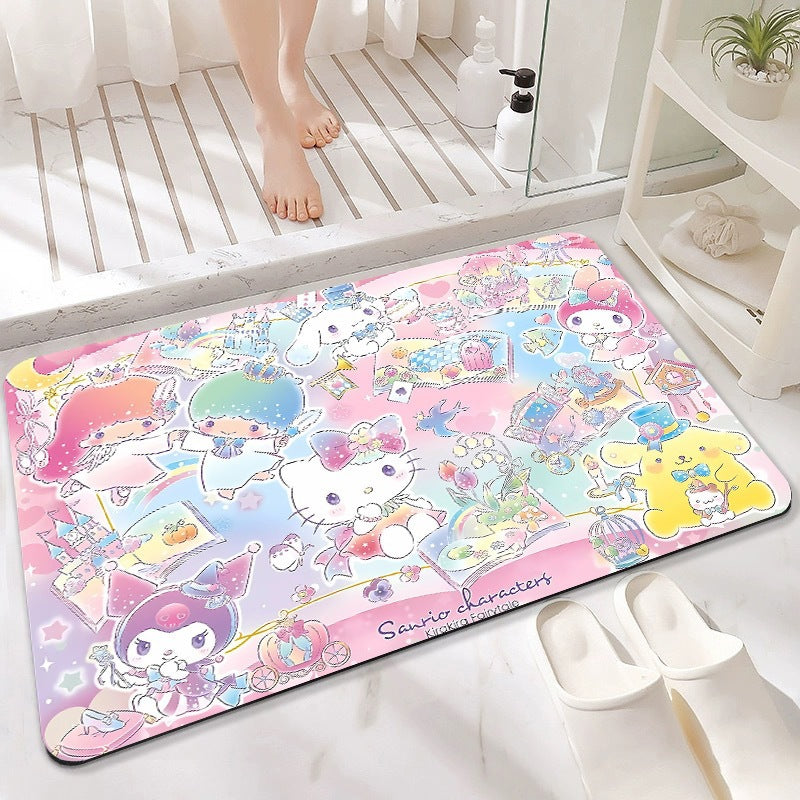 Cartoon Character Memory Foam Bath Mat | Kelmera