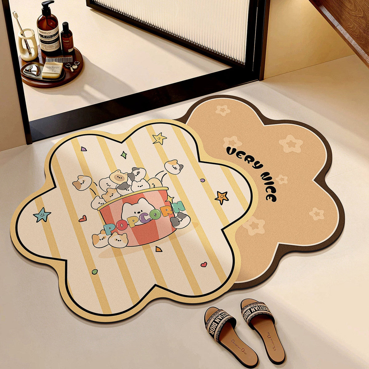 Cartoon Cookie-Themed Decorative Bath Mat | Kelmera