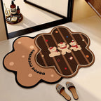 Cartoon Cookie-Themed Decorative Bath Mat | Kelmera
