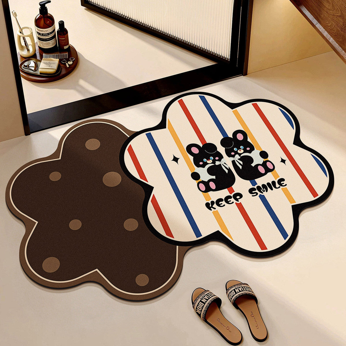 Cartoon Cookie-Themed Decorative Bath Mat | Kelmera
