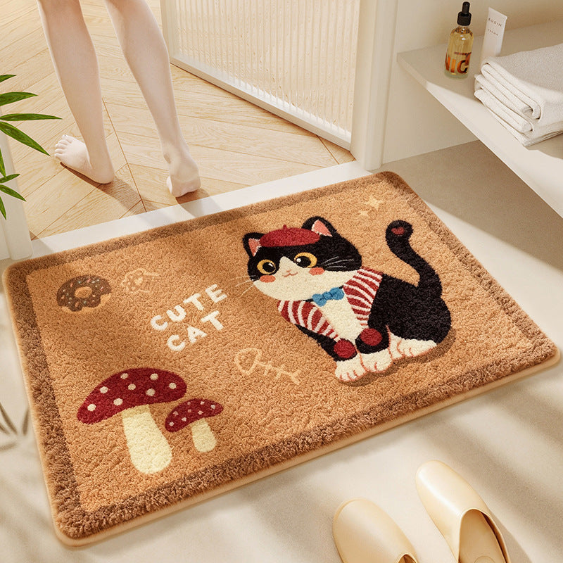 Cartoon Dog-Themed Bath Rug | Kelmera