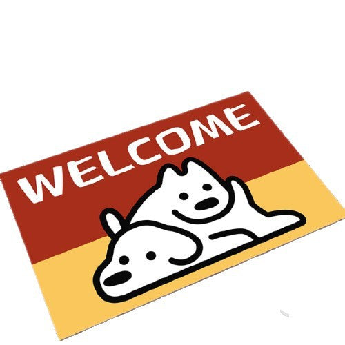Cartoon Dog-Themed Welcome Mat | Kelmera