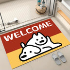 Cartoon Dog-Themed Welcome Mat | Kelmera