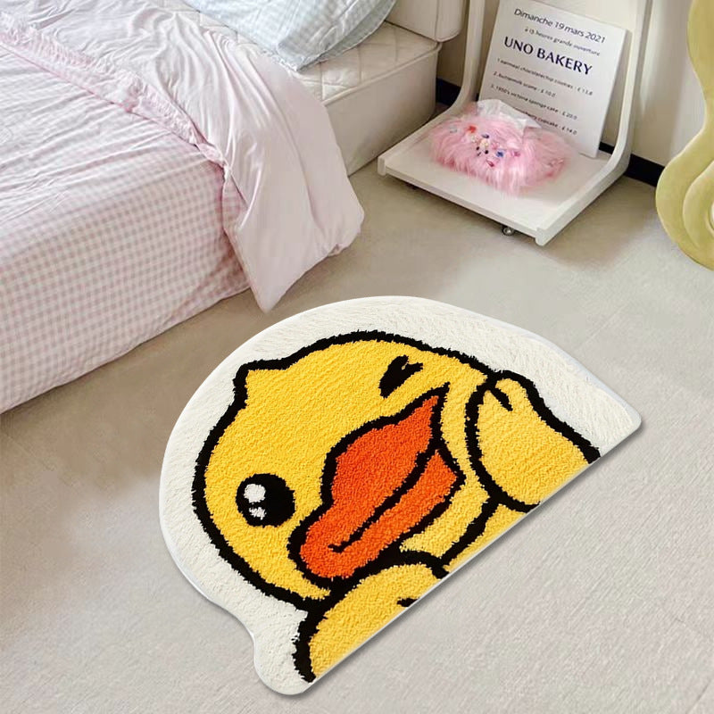 Cartoon Duck Shaped Plush Bath Mat | Kelmera