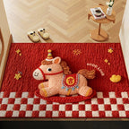 Cartoon Horse-Themed Area Mat | Kelmera