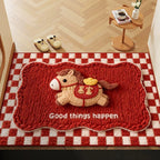 Cartoon Horse-Themed Area Mat | Kelmera
