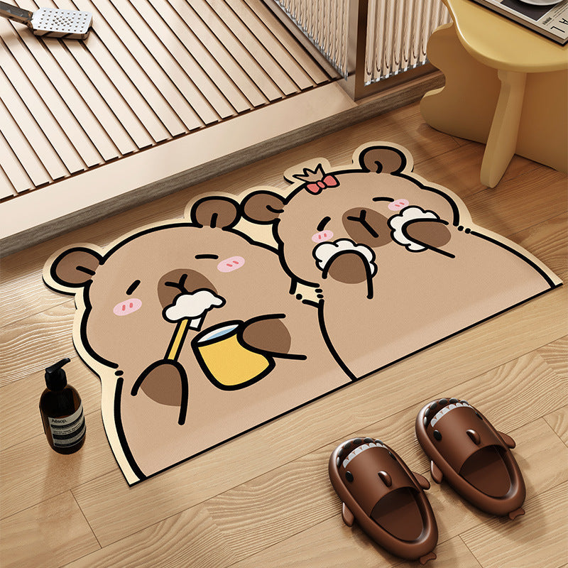 Cartoon-Themed Bathroom Mat | Kelmera