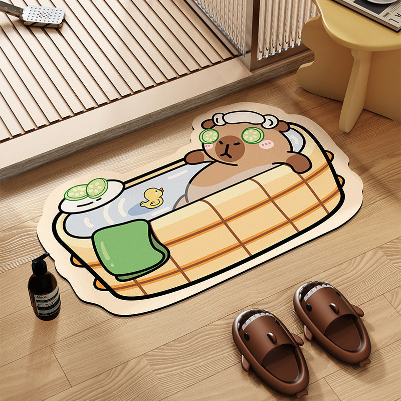 Cartoon-Themed Bathroom Mat | Kelmera