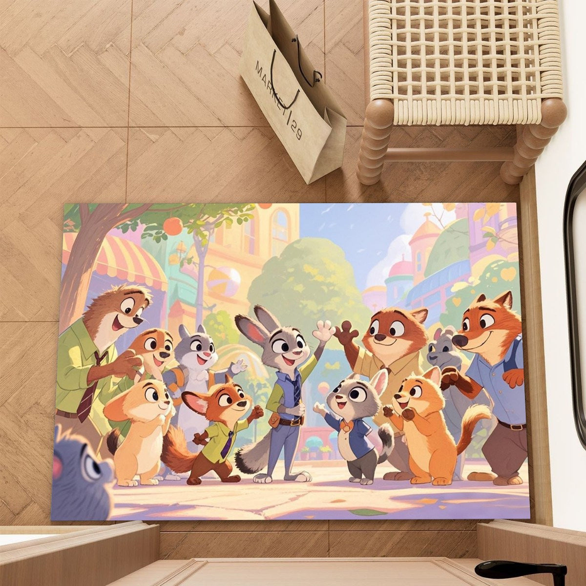 Cartoon-Themed Decorative Area Mat | Kelmera