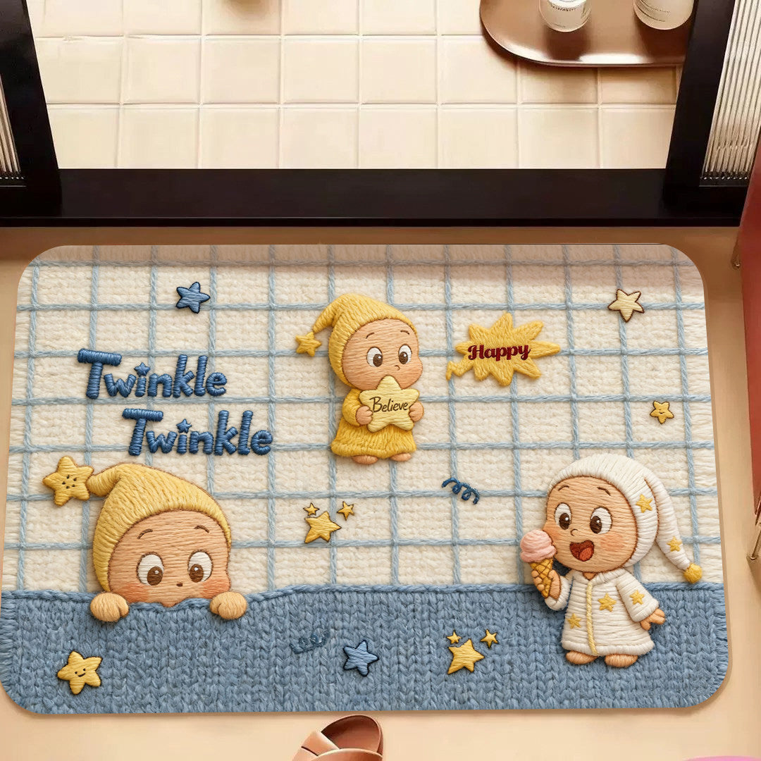 Cartoon-Themed Memory Foam Bath Mat | Kelmera