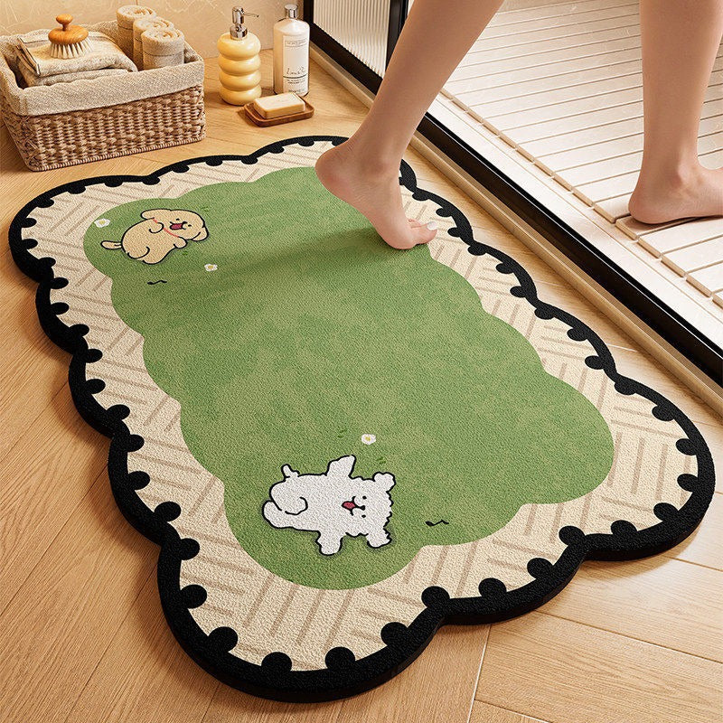 Cartoon-Themed Plush Bath Mat | Kelmera