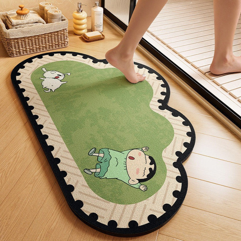 Cartoon-Themed Plush Bath Mat | Kelmera