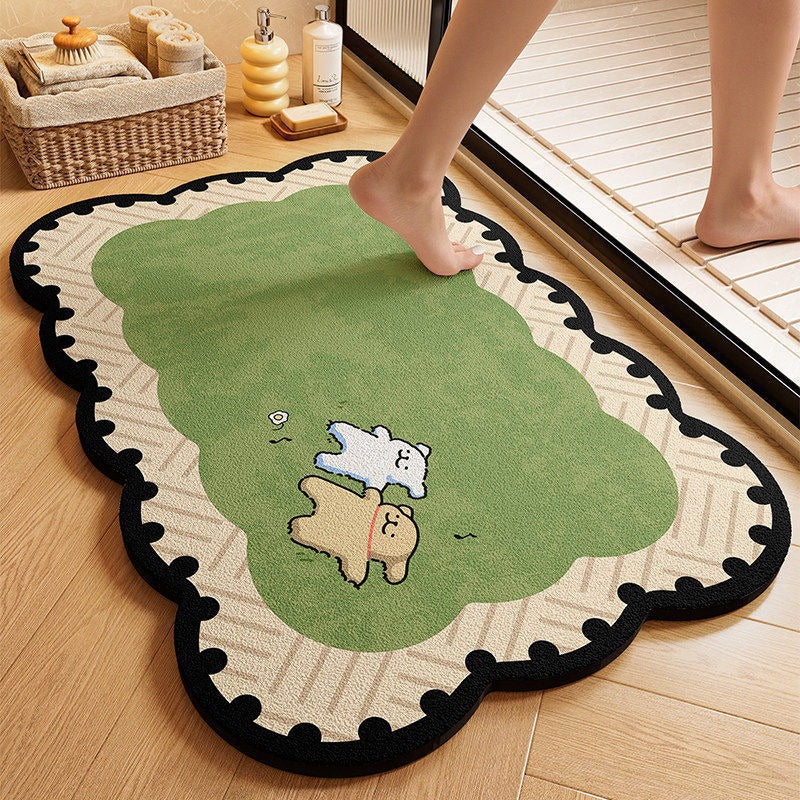 Cartoon-Themed Plush Bath Mat | Kelmera
