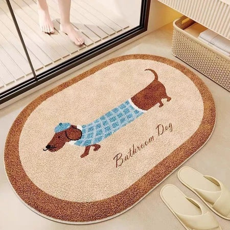 Cartoon-Themed Plush Bath Mat Soft Textile Non Slip | Kelmera