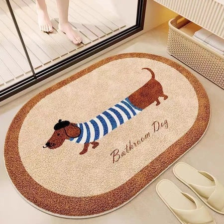 Cartoon-Themed Plush Bath Mat Soft Textile Non Slip | Kelmera