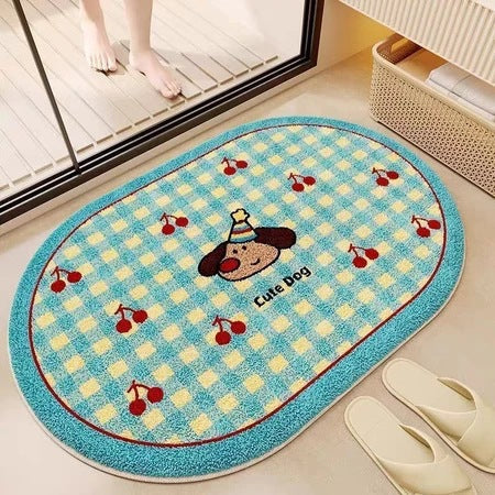 Cartoon-Themed Plush Bath Mat Soft Textile Non Slip | Kelmera
