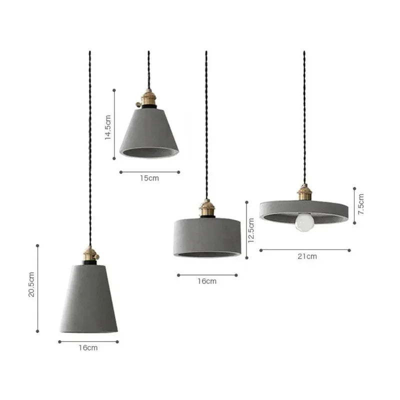 Leifa Cement Pendant Light-Kelmera