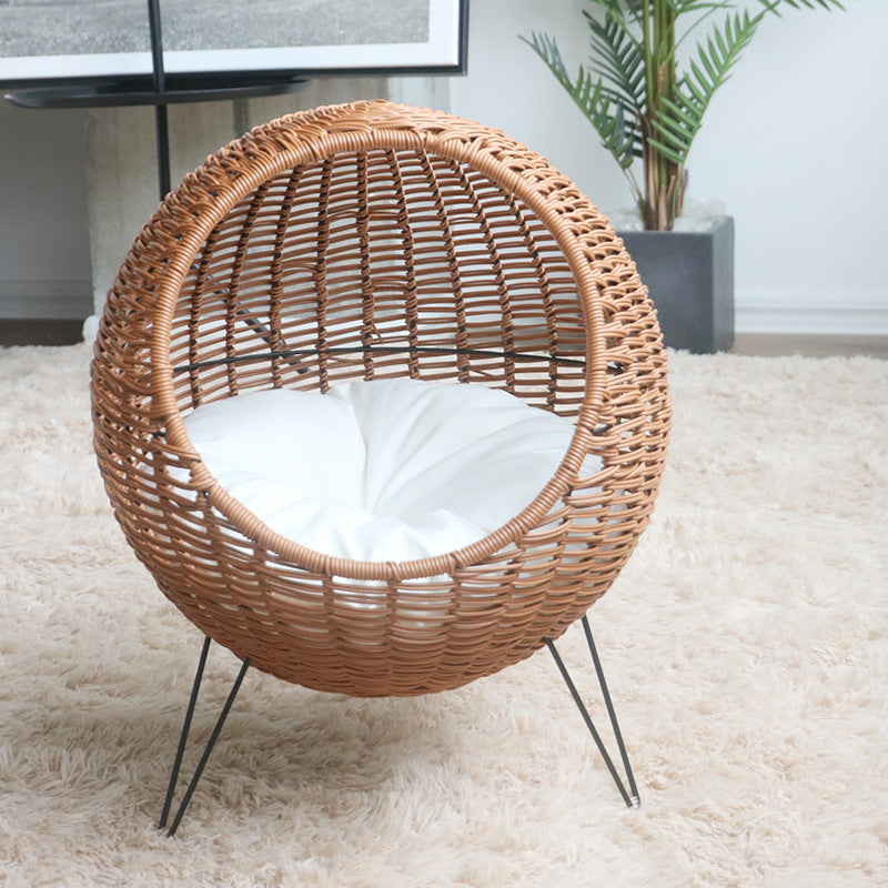 Cat Bed with Stylish Rattan Design | Kelmera