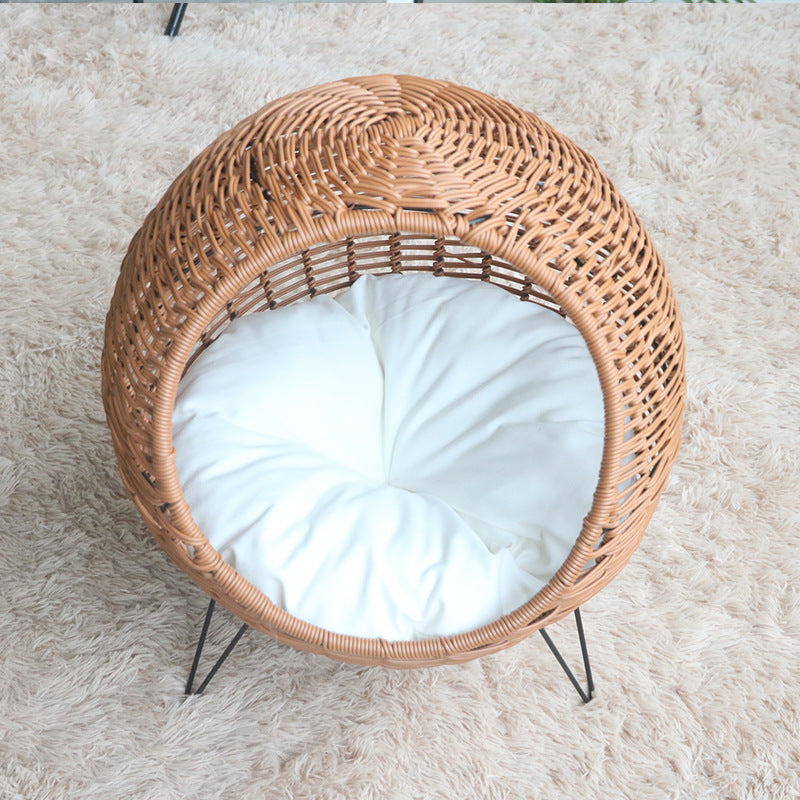 Cat Bed with Stylish Rattan Design | Kelmera
