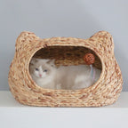 Cat Bed Woven Natural Fiber Molded Plastic | Kelmera
