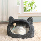 Cat Bed Woven Natural Fiber Molded Plastic | Kelmera