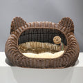 Cat Bed Woven Natural Fiber Molded Plastic | Kelmera