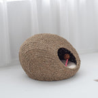 Cat Cave Woven Natural Fiber Handcrafted | Kelmera