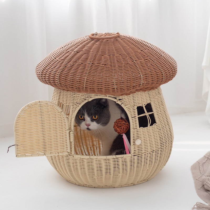Cat House Woven Natural Fiber | Kelmera