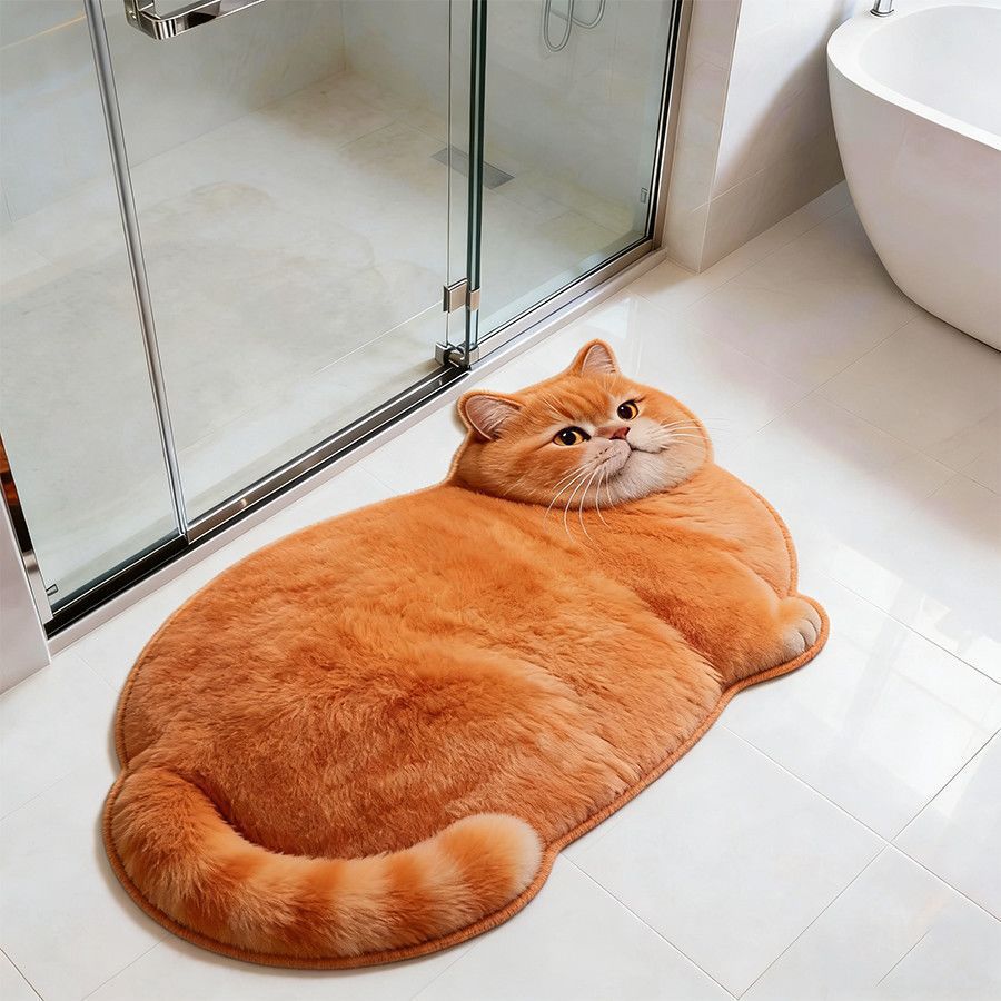 Cat-Shaped Bath Mat | Kelmera